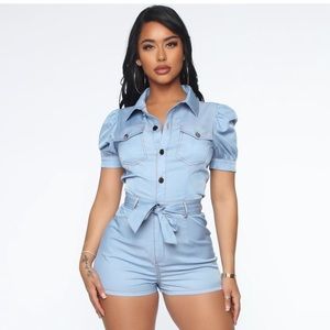 Puff Sleeve Romper